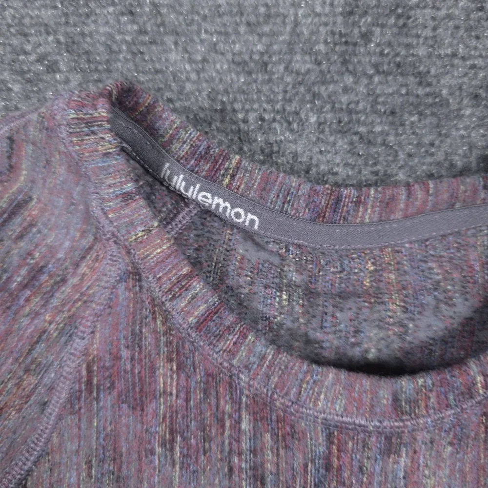 Lululemon Rulu Run Sweatshirt Womens 4 Multicolor Running Long Sleeve Crew Neck